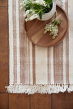 Rana Flatweave Tan Striped Vertical Rug - 8' x 10'