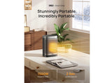 1500W Ceramic Space Heater with Remote & 70° Oscillation Silver