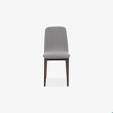 Set of 2 - Eldridge Style Dining Chair – Pebble Gray Fabric Upholstery, Walnut Wood Legs – Modern & Comfortable
