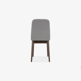 Set of 2 - Eldridge Style Dining Chair – Pebble Gray Fabric Upholstery, Walnut Wood Legs – Modern & Comfortable