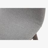 Set of 2 - Eldridge Style Dining Chair – Pebble Gray Fabric Upholstery, Walnut Wood Legs – Modern & Comfortable