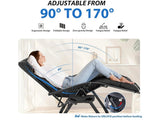 Zero Gravity Reclining Patio Chair with Cushion and Cup Holder Black
