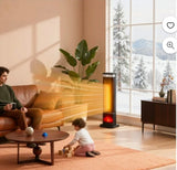 24″ 1500W Electric Space Heater with Remote & 60° Oscillation Black