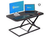 36″ Adjustable Standing Desk Converter, Black
