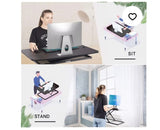 36″ Adjustable Standing Desk Converter, Black