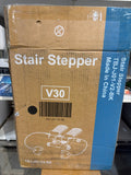 Mini Fitness Stepper with Resistance Bands & Digital Display. Black