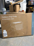 36″ Foldable Soft Dog Crate with Carry Bag & Washable Pad. Grey