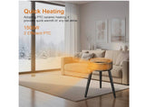 1500W Space Heater Side Table with Remote & 75° Oscillation. Black