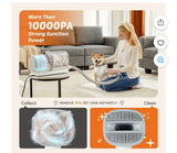 Pet Grooming Vacuum Kit 5-in-1 Dog Cat Hair Clipper Vacuum System. White