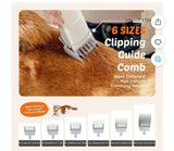 Pet Grooming Vacuum Kit 5-in-1 Dog Cat Hair Clipper Vacuum System. White