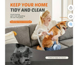 Pet Grooming Vacuum Kit 5-in-1 Dog Cat Hair Clipper Vacuum System. White