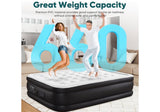 Sweetcrispy 18” Queen Air Mattress with Built-In Pump Black