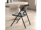Nazhura Heavy Duty Folding Chair Black Steel Frame 350 lb Capacity