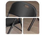 Nazhura Heavy Duty Folding Chair Black Steel Frame 350 lb Capacity