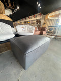 35" Rectangle Loft Ottoman Performance Leather Dark Gray