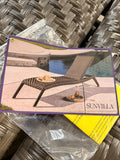 SunVilla Nora Woven Chaise Lounge with Wheels - Woven Wicker Outdoor Chaise Lounge