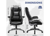 High Back Executive Office Chair Adjustable Swivel Rolling Desk Chair Black