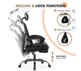High Back Ergonomic Mesh Office Chair w/ Footrest Recline & Lumbar Support