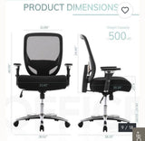Heavy Duty Mesh Office Chair 500lb Capacity Ergonomic Wide Seat Desk Chair