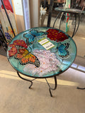 Wonder Garden stained glass Mosaic Patio Side Table – Indoor/Outdoor Accent Table - 5 styles