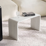Mario Capasa White Enzo C-Shape Slide Side Table for Sofa, Laptop & Accent Use