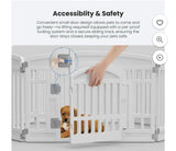 NEWBULIG White 6-Panel Dog Playpen Indoor Outdoor Puppy Pet Fence with Locking Gate