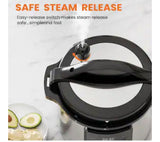 6 Quart Electric Pressure Cooker Multi Function Digital Slow Cooker Stainless Steel