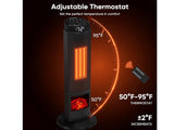 23 Inch Oscillating Space Heater with Remote Thermostat Timer Indoor Black
