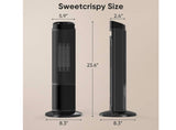 23 Inch Oscillating Space Heater with Remote Thermostat Timer Indoor Black