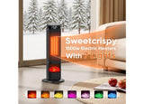 23 Inch Oscillating Space Heater with Remote Thermostat Timer Indoor Black