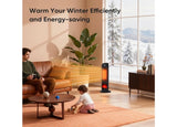 23 Inch Oscillating Space Heater with Remote Thermostat Timer Indoor Black