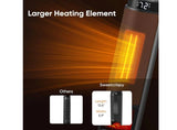 23 Inch Oscillating Space Heater with Remote Thermostat Timer Indoor Black