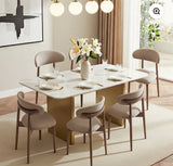 Mid Century Upholstered Dining Chairs Set Modern Fabric Kitchen Chairs Beige