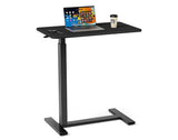 Adjustable Overbed Table with Wheels Rolling Laptop Desk Black
