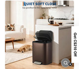 5.3 Gallon Stainless Steel Trash Can Soft Close Step Bin