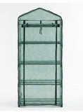 30in Mini Greenhouse 4 Tier Plant Growing Rack Indoor Outdoor PE Cover Green