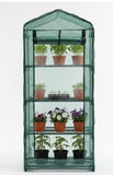 30in Mini Greenhouse 4 Tier Plant Growing Rack Indoor Outdoor PE Cover Green