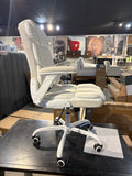 Cream Ergonomic Office Chair High Back Adjustable Swivel Desk Chair