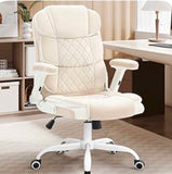 Cream Ergonomic Office Chair High Back Adjustable Swivel Desk Chair
