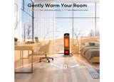 23 Inch Oscillating Tower Space Heater with Remote Thermostat Timer Portable Gold
