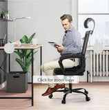 High Back Mesh Office Chair with Lumbar Support Adjustable Height Swivel Black