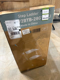 2 Step 28 Inch Heavy Duty Steel Step Ladder with Handrails Gray