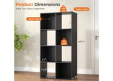 8 Cube Storage Organizer Bookshelf Open Display Bookcase Black