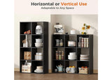 8 Cube Storage Organizer Bookshelf Open Display Bookcase Black