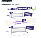 Toddler Bed Rail Swing Down Safety Guard 55.5” Adjustable Gray