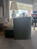 Upholstered Accent Chair with Storage Ottoman Barrel Chair Set. Green