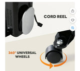 Electric Oil-Filled Radiator Space Heater Adjustable Thermostat Portable Black