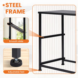 2-Drawer Nightstand Set of 2 with Fabric Storage Bins – Compact Rustic Brown Tables for Bedroom & Living Room