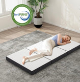 3-Inch Tri-Fold Memory Foam Folding Mattress Topper Portable Bed