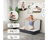 3-Inch Tri-Fold Memory Foam Folding Mattress Topper Portable Bed